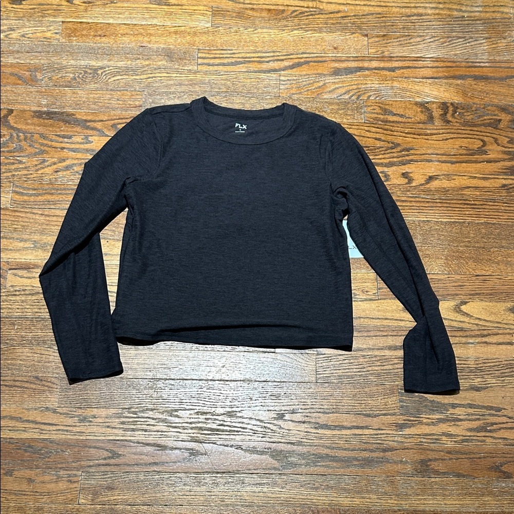 FLX Women's Black Long Sleeve Top - Picture 3 of 3